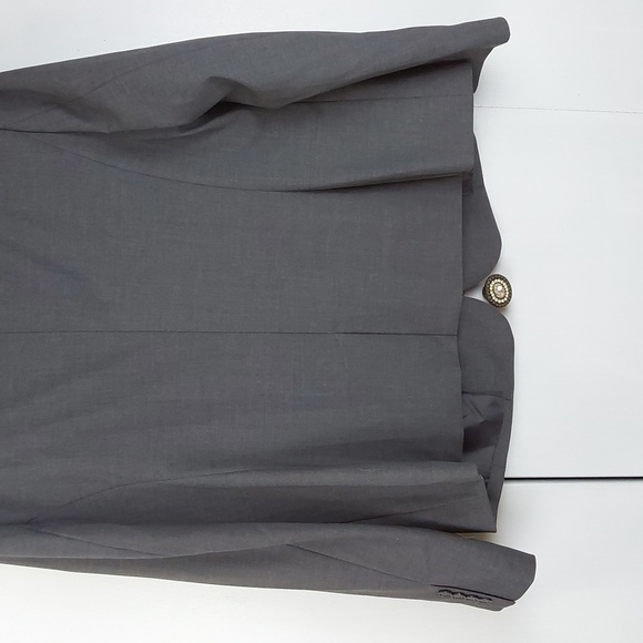 Worthington Womens Admiral Gray Suit Coat Blazer Neutral Minimalist Sz.18 - Picture 8 of 10